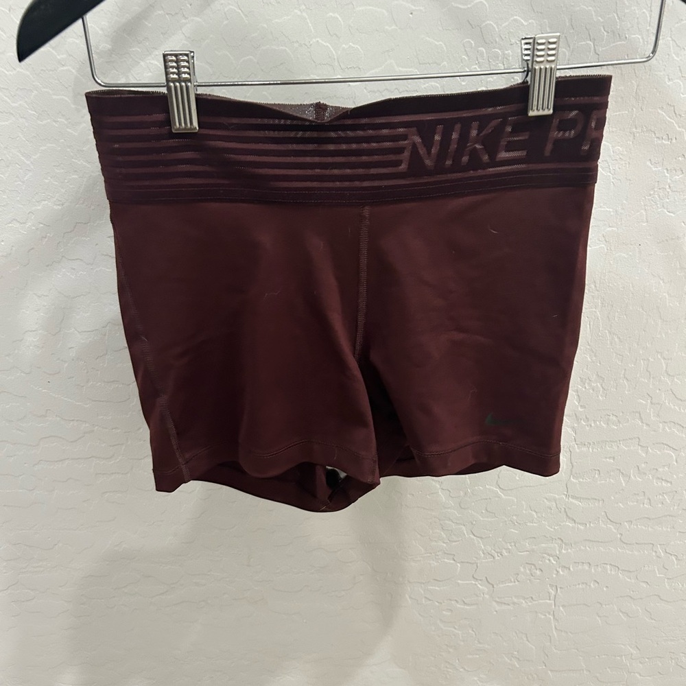 Nike Women's Burgundy Spandex Shorts